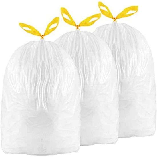 Lot De 10 Rouleaux 140 Sacs Poubelle Jaunes Transparents Avec Cordon DEISS - Résistants Et Pratiques