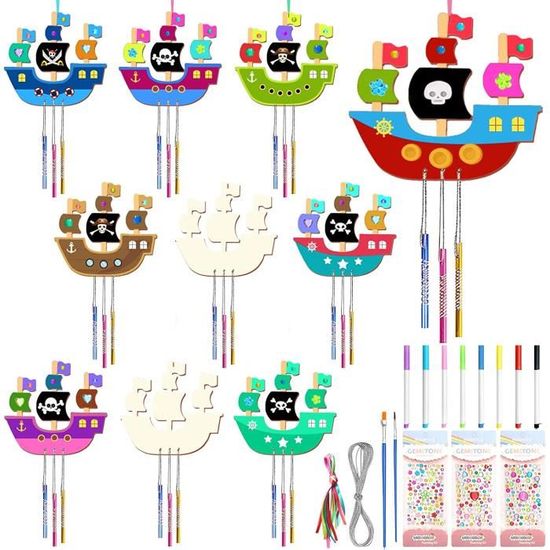 CIYIN Kit Bricolage Carillon à Vent Licorne En Bois - DIY Pour Enfants 4 à 10 Ans, Activité Manuelle Créative