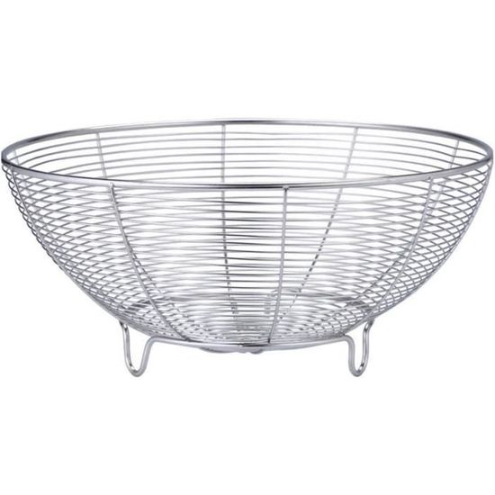 Wlauqueta Corbeille à Fruits Pliante Acier Inoxydable - Panier Multifonction Creux Rétractable