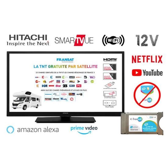Kit Camping Car Tv Hitachi 24 He2101 Module Pcmcia Fransat Sans Carte Fransat Pack Tv Led Et Accessoires Avis Et Prix Pas Cher Cdiscount