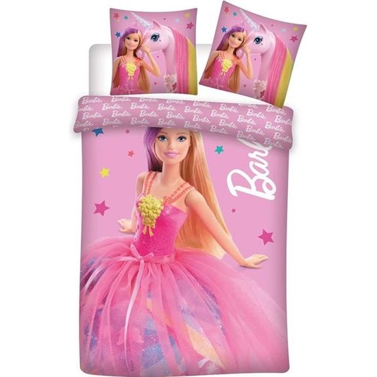 Parure Housse de Couette Coton 57F Barbie pas cher