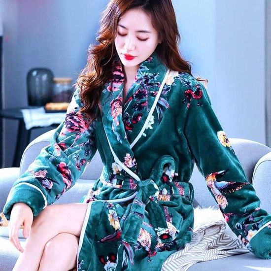 Serviette de bain Kimono doux robe de chambre v tements de nuit