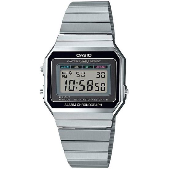 CASIO Collection Montre A700WE-1AEF solaire, chrono, compte à rebours, alarme