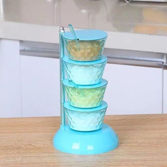 Boîte à épices 8 Compartiments En Alliage D'aluminium - Rangement Condiments Pour Cuisine, Restaurant