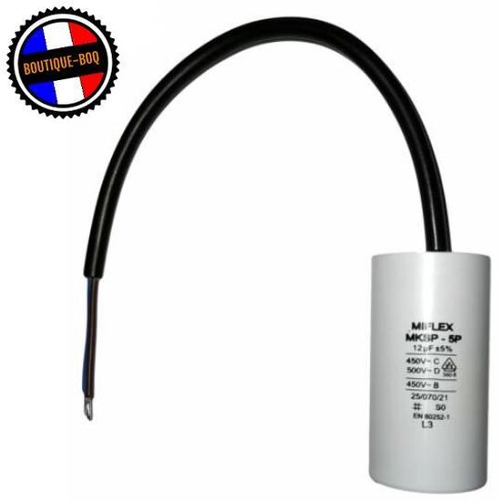 Condensateur Moteur 3.15 µF - Fils Avec Connecteur Faston - Pour Store Et Volet Roulant