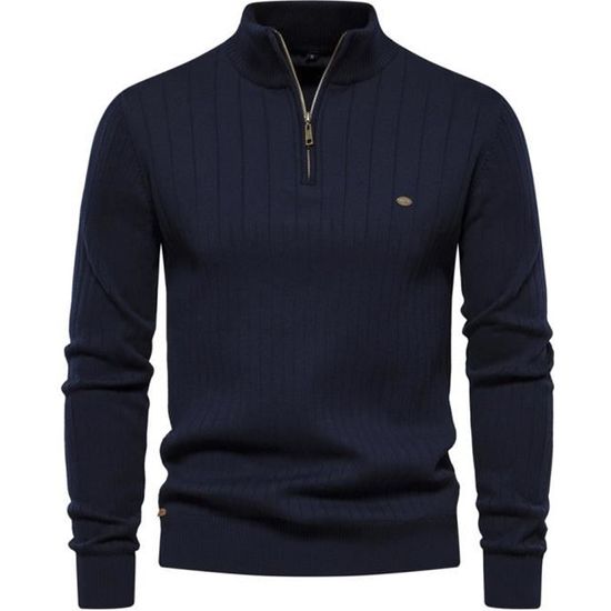 YAOBAOLE Cardigan Zippé Complet Homme Casual Slim Col Montant