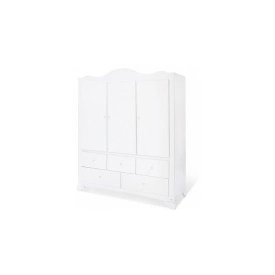 Pinolino Armoire Enfant Move - Portes Coulissantes Blanc - Grand Modèle