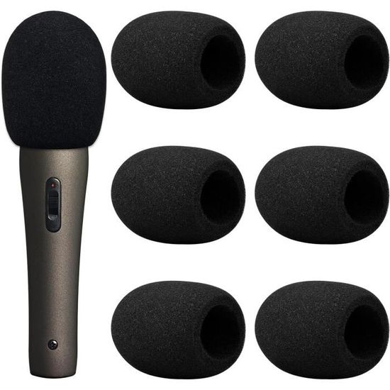 GGUFAY 8 Pièces Mousse Microphone Bonnette, Lavable Microphone à Main Housse En Mousse, Filtre Anti Pop Vent En Mousse Pour KTV, Performance Sur Scène, Entrevue Et Activités De Plein Air