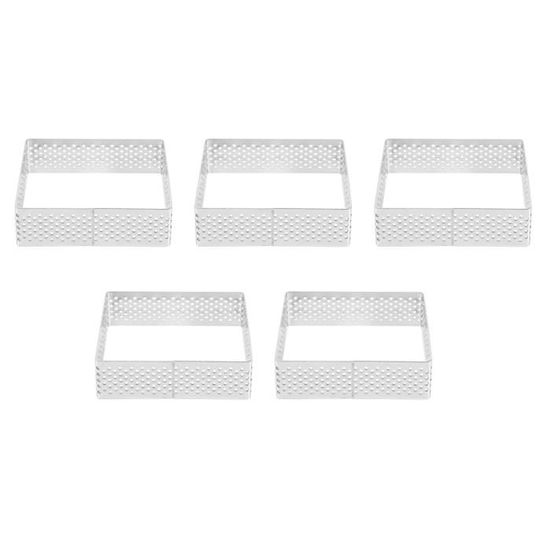 Lot De 6 Cercles à Tarte En Acier Inoxydable 430 | Diamètre 8 Cm | Antiadhésif | Pour Tartelettes, Mousses, Quiches