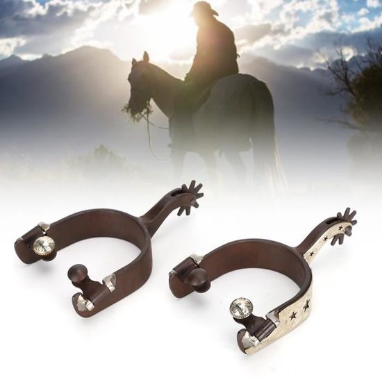 Éperons De Cheval En Acier Inoxydable - Style Cowboy Occidental, Pour Entraînement Et équitation De Travail