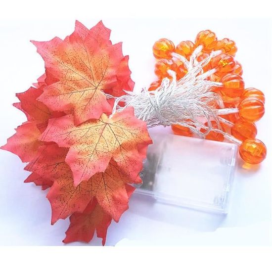 Guirlande Feuillage Automne 1,5 M – Décoration Table Intérieur, Avec Feuilles Orange