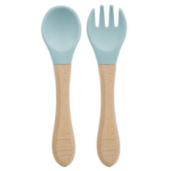 Lot 4 Couverts Bébé Silicone Et Inox - Fourchette Cuillère 1er Âge Anti-Étouffement DME Montessori