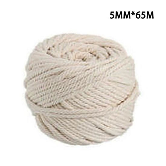 Cordon en coton avec âme en coton, ColiNea, tressé, 5mm, 100m, couleur Cordon en coton avec âme en coton, ColiNea, tressé, 5mm, 100m, couleur
