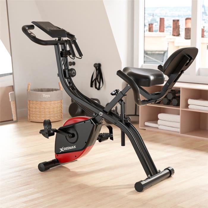 NEUFU Vélo d'appartement Magnétique -10 Niveaux Résistance Réglable MAX 120KG -7 Niveaux Siège Réglable