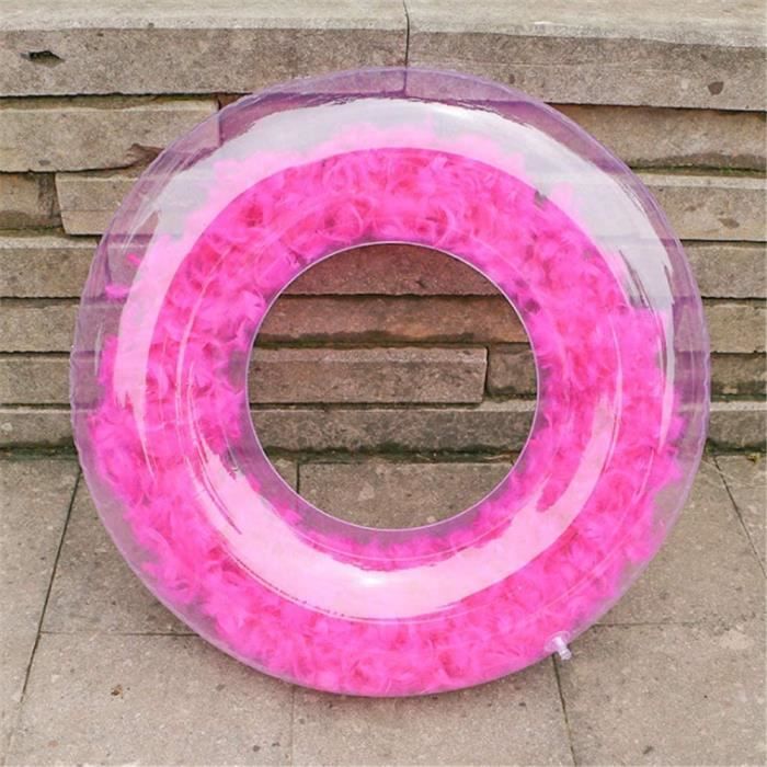 Anneau De Natation De Plume Gonflable Anneau De Natation Transparent, Anneau De Vie Anneau 60Cm