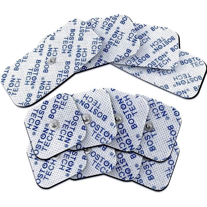 lot de 12 électrodes universelles de type bouton (snap 3.5mm) 4 et 5x10 et 8 4.5x4.5 pour tens et ems réutilisables premium supers