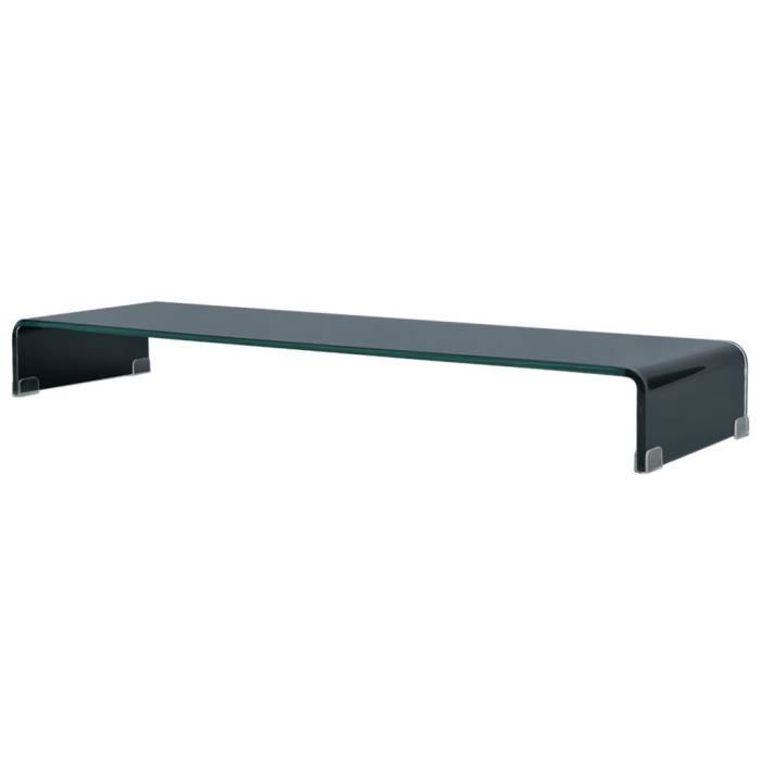 Fairytale Meuble TV/ Support pour moniteur 110 x 30 x 13 cm Verre Noir