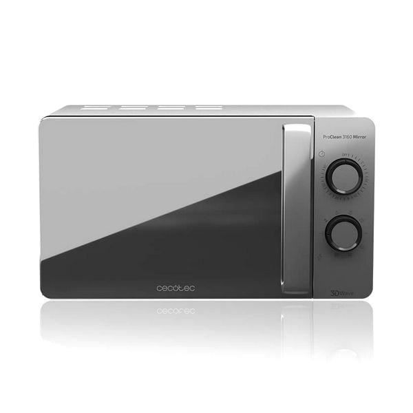 Micro onde et grill de 20 L, 700 W, 6 réglages, Argenté