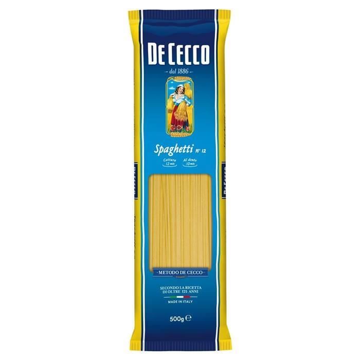 LOT DE 8 - DE CECCO : Spaghetti n°12 500 g