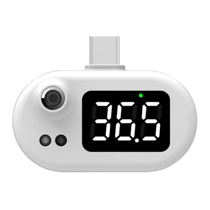 Smartphone Thermomètre Chargement USB ℃ ℉ Conversion Thermomètre Infrarouge Sans Contact pour Téléphone Mobile Intelligent