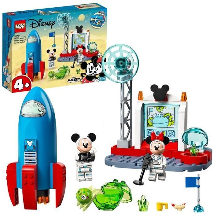 LEGO® 10774 Disney® La fusée spatiale de Mickey et Minnie Mouse Figurine Alien, Jouet Enfants 4 ans et plus