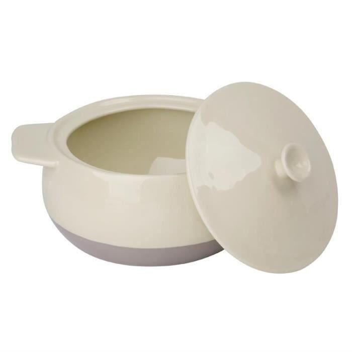 Cocotte avec oreilles 1.8 litres - Crème ou rouge - Olympia Crème et taupe Crème Et Taupe