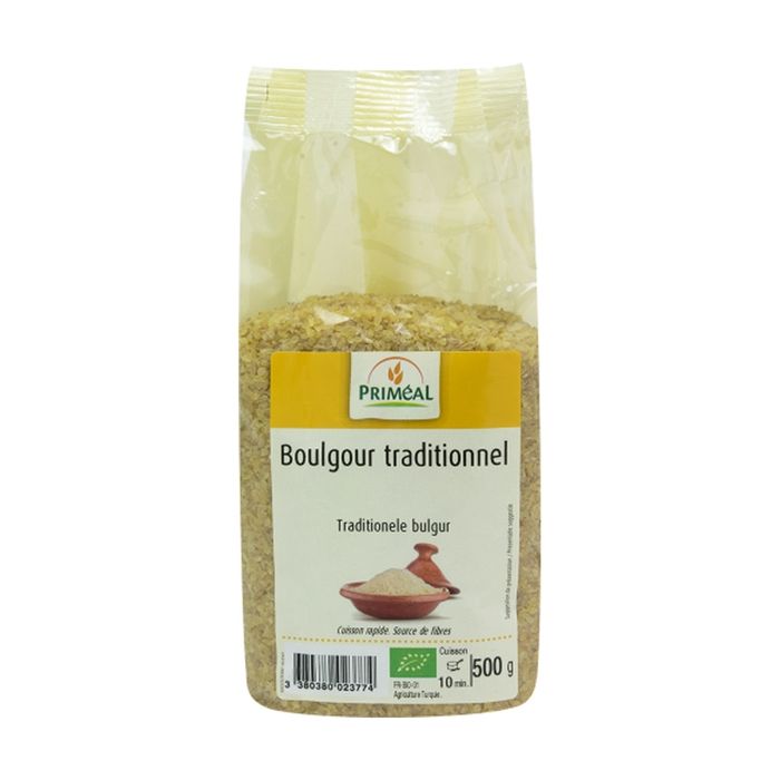 PRIMEAL - Boulgour bio traditionnel 500 g - 10 min de cuisson