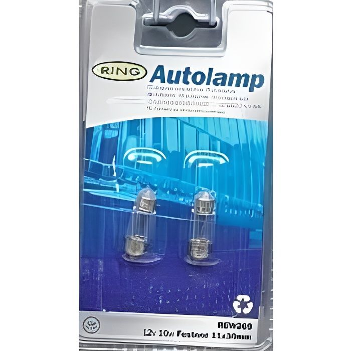 2 Ampoules Navettes 12V - 10W - 11x30mm - C5W