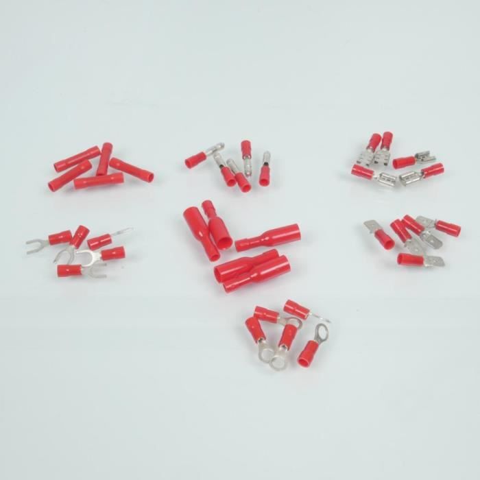 Pièce électrique assortiment cosse isolée rouge RMS pour moto auto par 35 Neuf