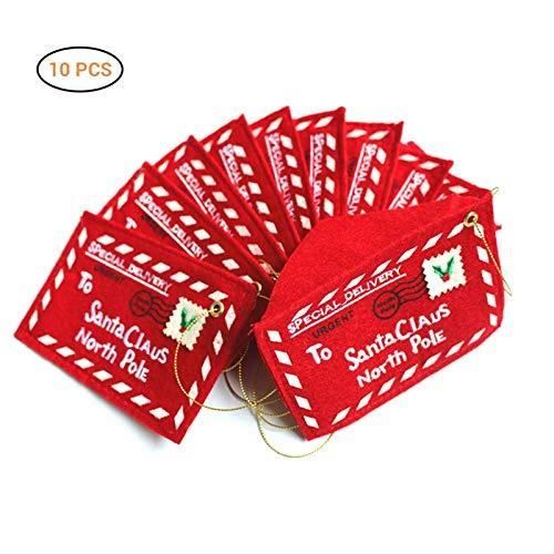 XM5494-Noël Père Enveloppe Candy Sac Cadeau 10PCS Pochette Sac de Bonbons Fournitures Maison Ornements Décor Pendentif S