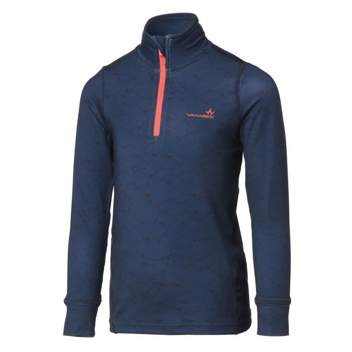 WANABEE Sous-vêtement de randonnée Fit WarZip - Garçon - Bleu Marine