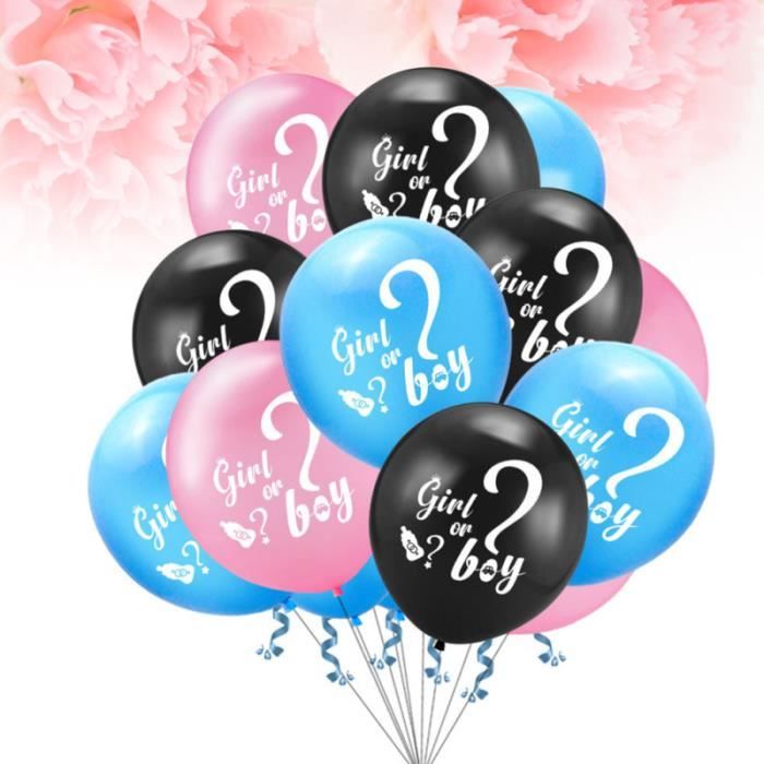 50pcs Gender Reveal Party Balloons Girl or Boy Latex Baby Shower Supplies (Random Pattern) SUPPORT A DECORER