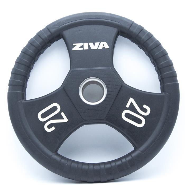 Disque ZIVA XP - 20 Kg - Poignées ergonomiques caoutchouc - Coloris Noir