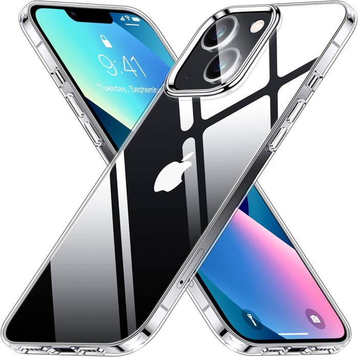Cube coque téléphone support X-Guard iPhone 13 transparente