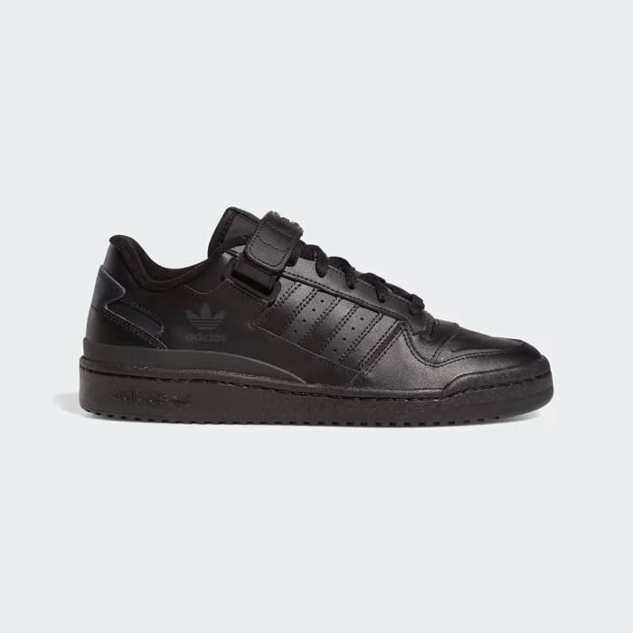 Baskets - ADIDAS - FORUM LOW - Noir - Homme - Lacets - Plat Baskets - ADIDAS - FORUM LOW - Noir - Homme - Lacets - Plat