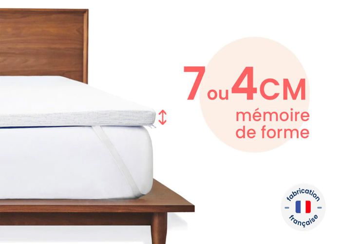 Surmatelas Mello - LOriginal 7 cm 120x190 - Mémoire de forme - Fabriqué en France Surmatelas Mello - LOriginal 7 cm 120x190 - Mémoire de forme - Fabriqué en France
