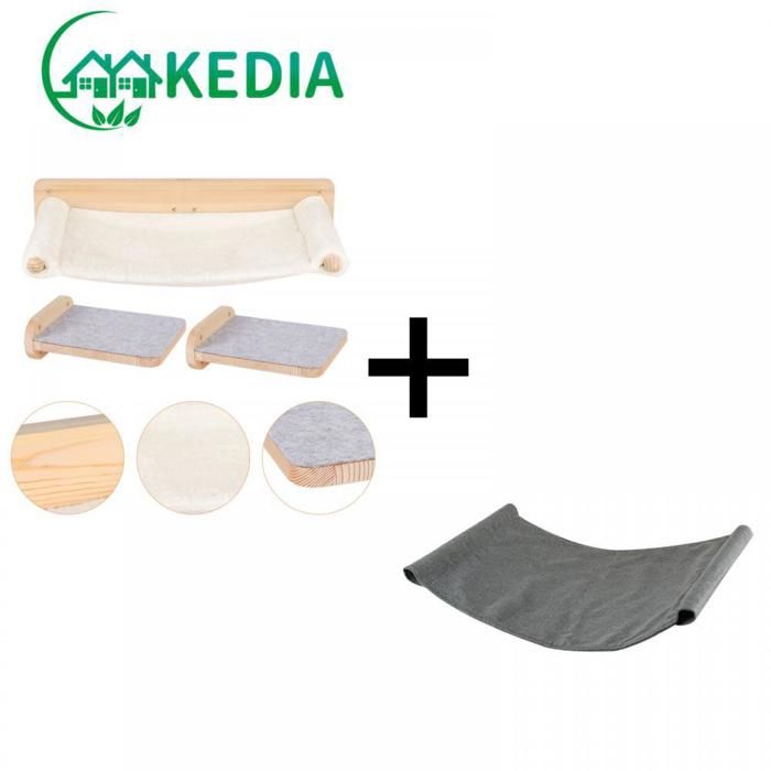 Meilleurs prix pour KEDIA.Etagere Murale Chat Parcours Mural Chat Hamac Chat Mur descalade pour Chats Set de 3 61*40*15cm