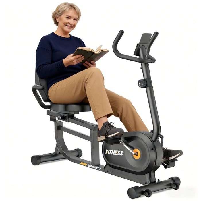 Vélo d'appartement Semi-Allongé, Niveaux de Résistance Réglables