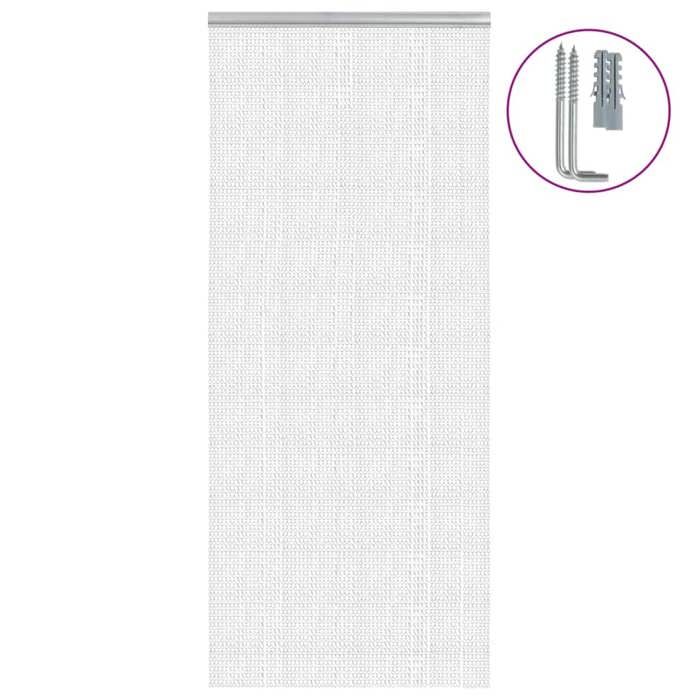 vidaXL Moustiquaire de porte à chaîne 90x212 cm aluminium rideau anti-mouches de porte moustiquaire de porte 4010012