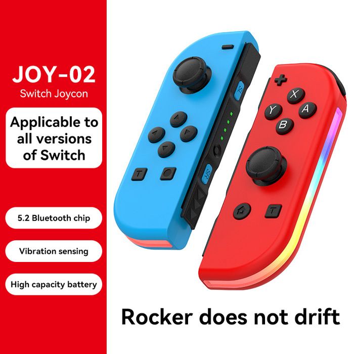 Compatible avec les manettes de jeu gauche et droite Switch avec lumière RVB vibration de réveil éGauche droite - vue 2