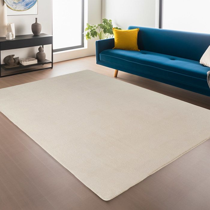 Tapis - NAZAR RUGS - ALBA - Crème - 60x100 cm - Poils courts ...