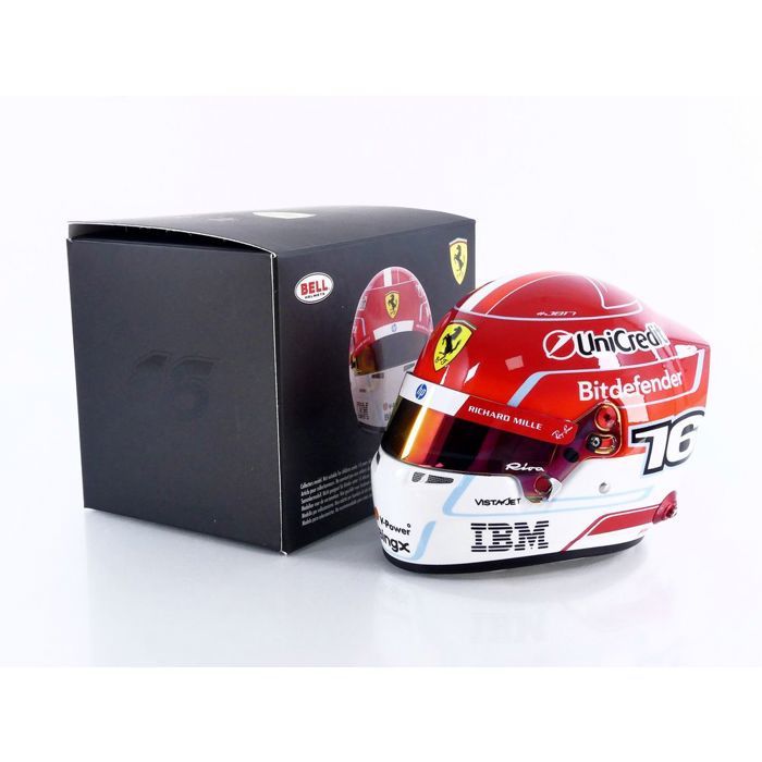 Mini casque 1/2 - MINI HELMET - Casque Charles Leclerc Ferrari F1 2026 4100535 - Rouge/Blanc - Miniature de collection