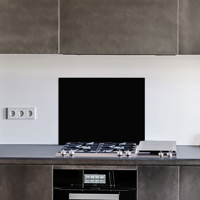 Crédence Cuisine En Verre Trempé Noir 110x60 Cm - VidaXL, Design Moderne Et Facile à Nettoyer - 8