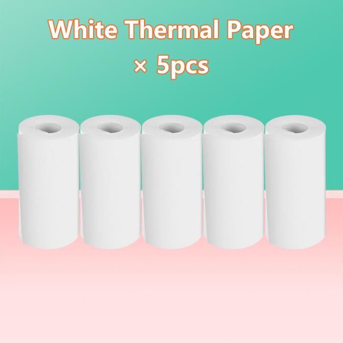 5 Rouleaux Papier Thermique A4 - Sans Encre, Sans BPA - Pour Imprimantes Thermiques Portables - Impression Rapide Et Claire - 21 Cm X 6,2 M