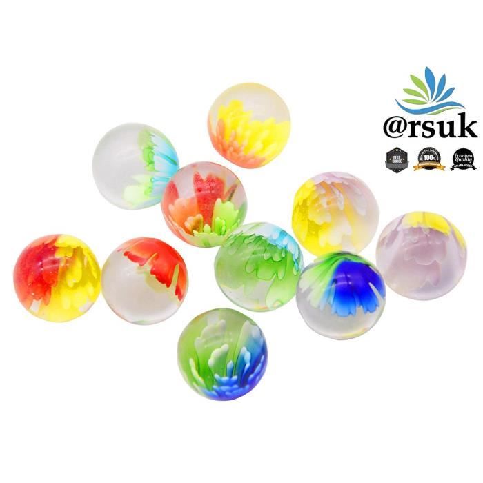 Arsuk 10pc Billes Verre Boulet Agathe Calot Boulard Jeu De Plein Air Formes De Fleurs A L Interieur 25mm Achat Vente Bille Calot Cdiscount