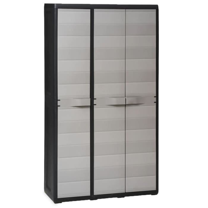 Belle Tech Armoire De Rangement De Jardin Avec 4 Etageres Noir Et