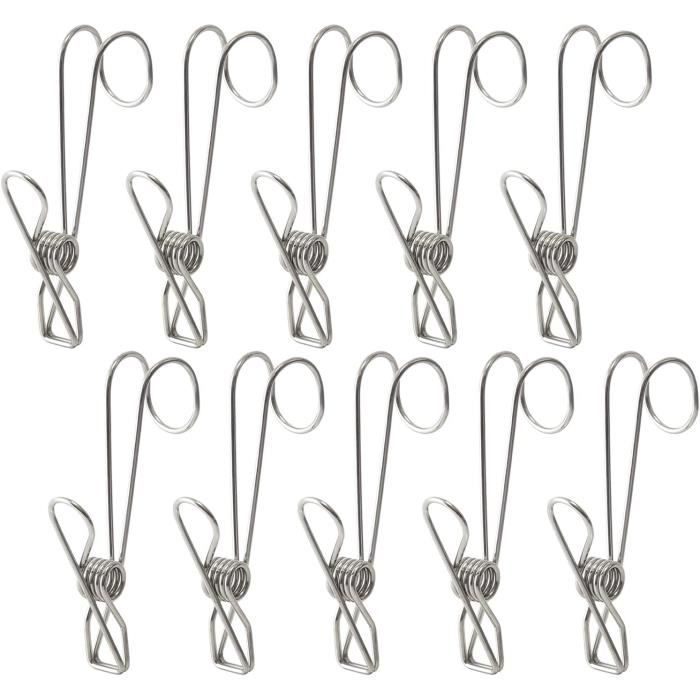 Lot De 60 Pinces à Linge Extra Solides En Plastique - Résistantes Au Vent, Forte Adhérence Pour Intérieur Et Extérieur