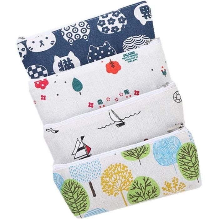 Lot De 4 Trousses Scolaires Transparentes Kawaii - Format 20x9 Cm, Idéales Pour Crayons, Maquillage Ou Petits Objets