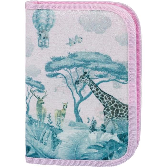 Trousse Scolaire Tête De Mort - Grande Capacité étanche En Velours Pour Stylos, Crayons - 22x5x13,5 Cm - 8