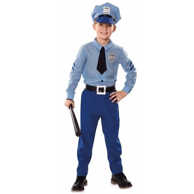 Deguisement officier de police enfant 5 a 6 ans arme non incluse Costume  policier Bleu Tenue uniforme - Cdiscount Jeux - Jouets
